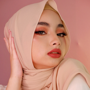 Premium Chiffon Hijab-Beige