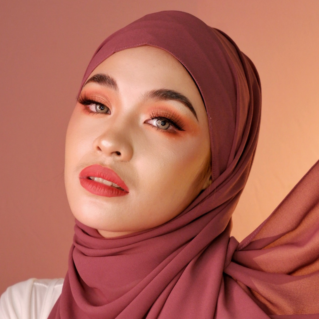 Premium Chiffon Hijab-Burgundy