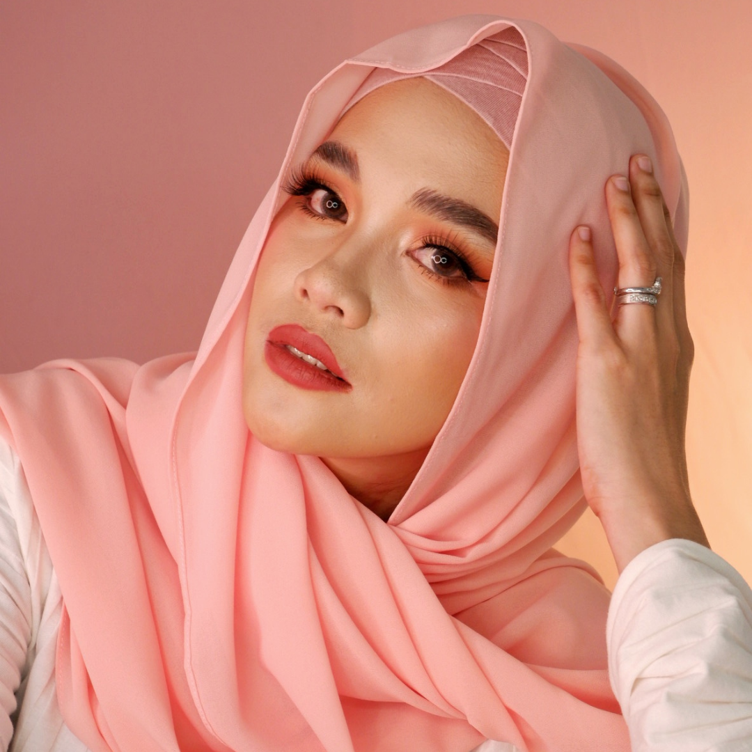 Premium Chiffon Hijab-Peony