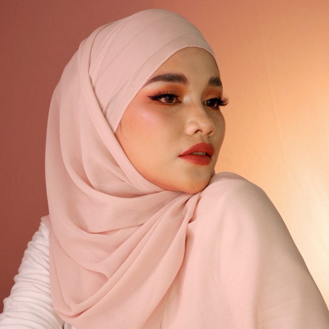 Premium Chiffon Hijab-Pink Haze