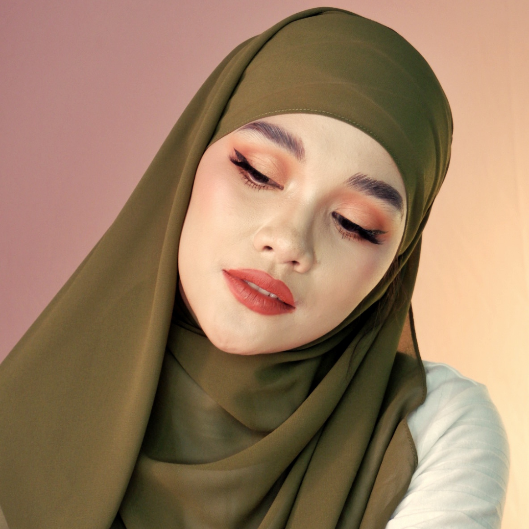 Premium Chiffon Hijab-Rainforest
