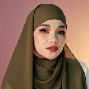 Premium Chiffon Hijab-Rainforest