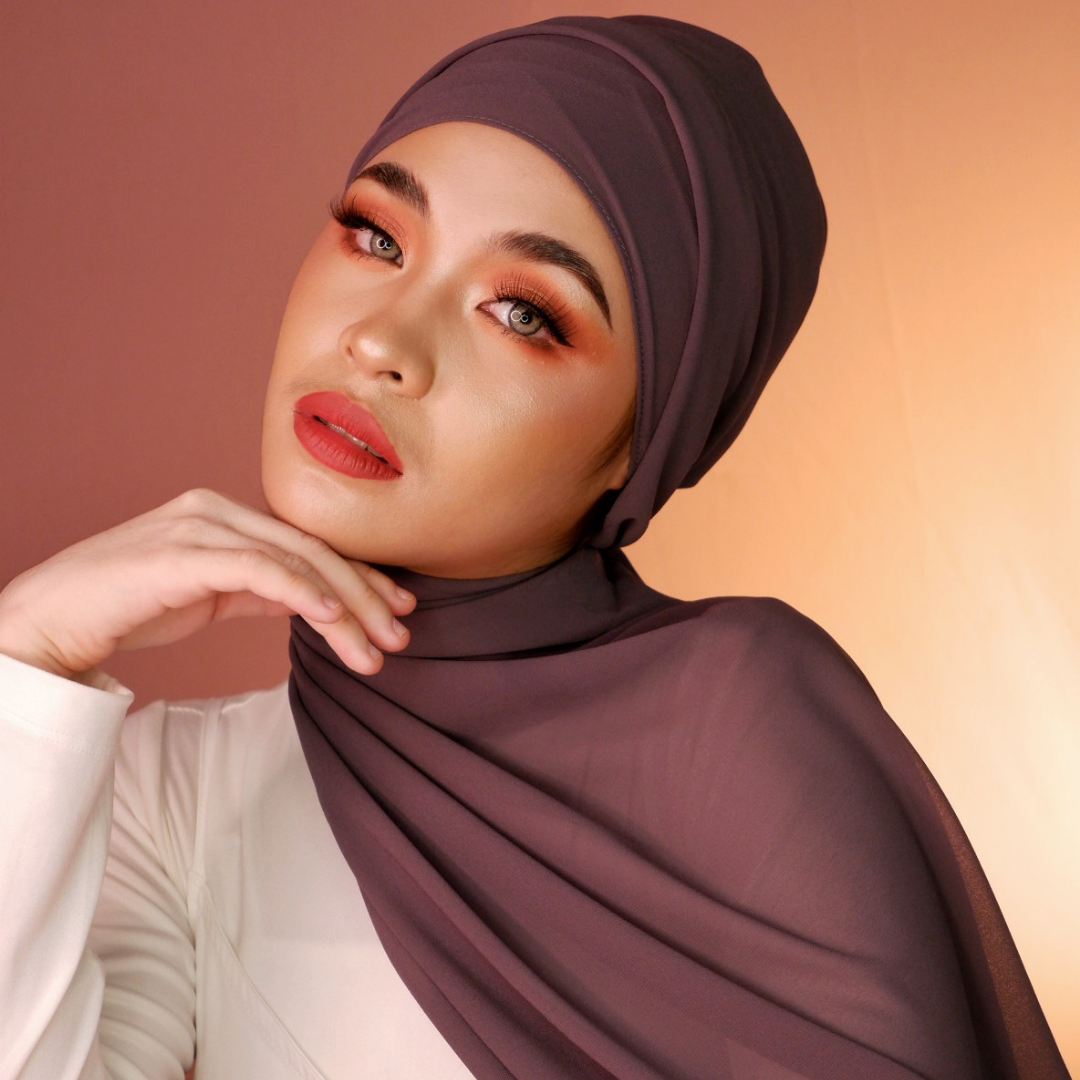 Premium Chiffon Hijab-Lavender