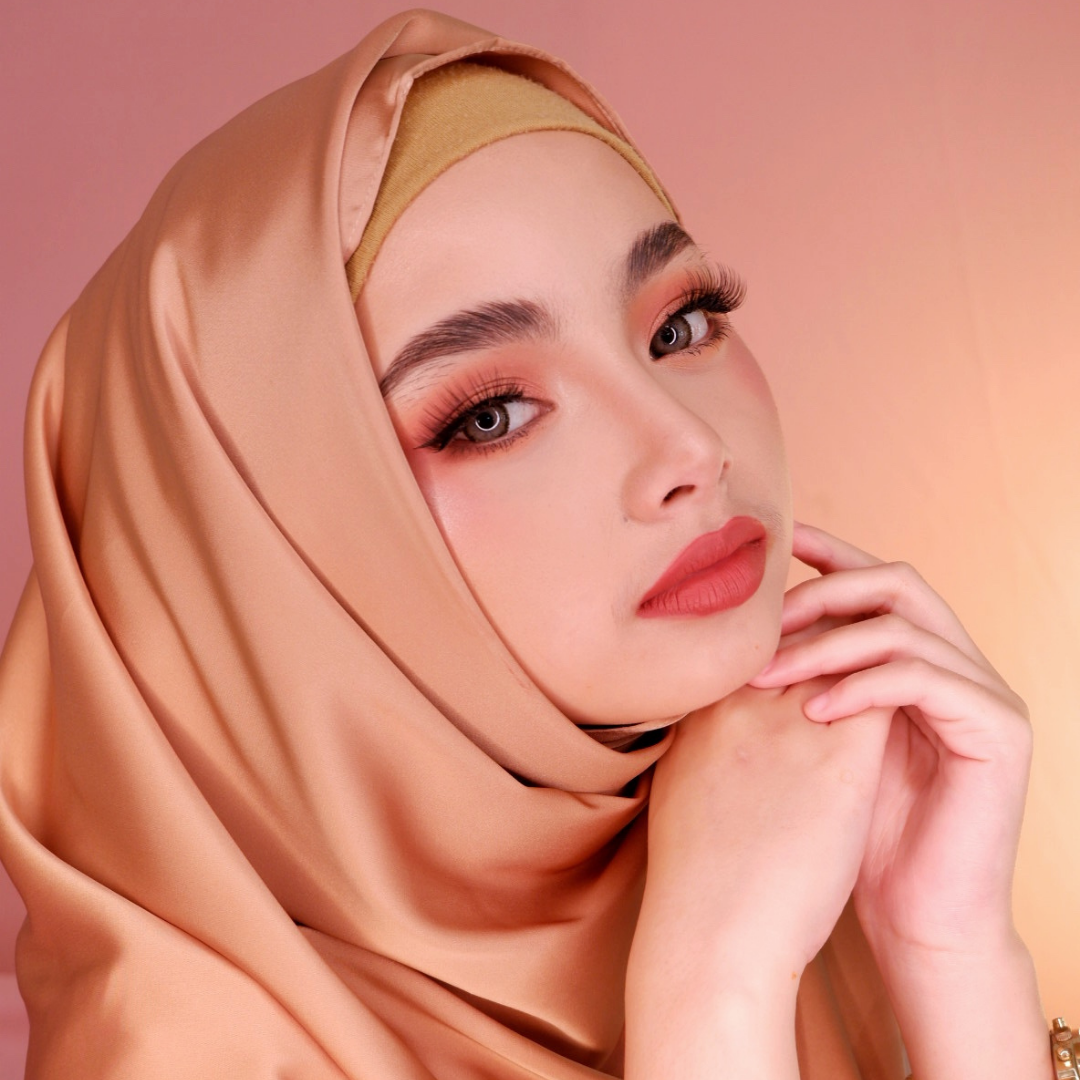 Premium Matte Satin Silk-Brown
